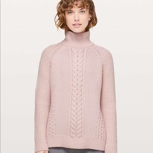 Pink knit sweater lululemon